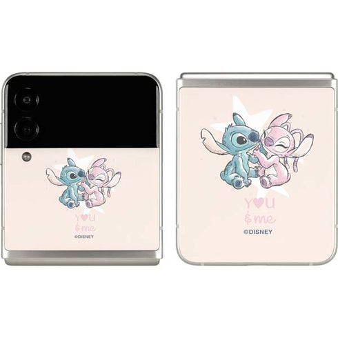 Disney Lilo and Stitch Stitch and Angel Galaxy Z Flip3 5G Skin